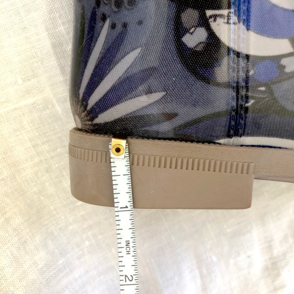 Emilio Pucci Designer Rain Boots Rubber Brand Signature ornament print sz 35 6” - Picture 4 of 12